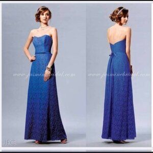 Belsoie Navy Lace Sleeveless Sweetheart dress Size 10